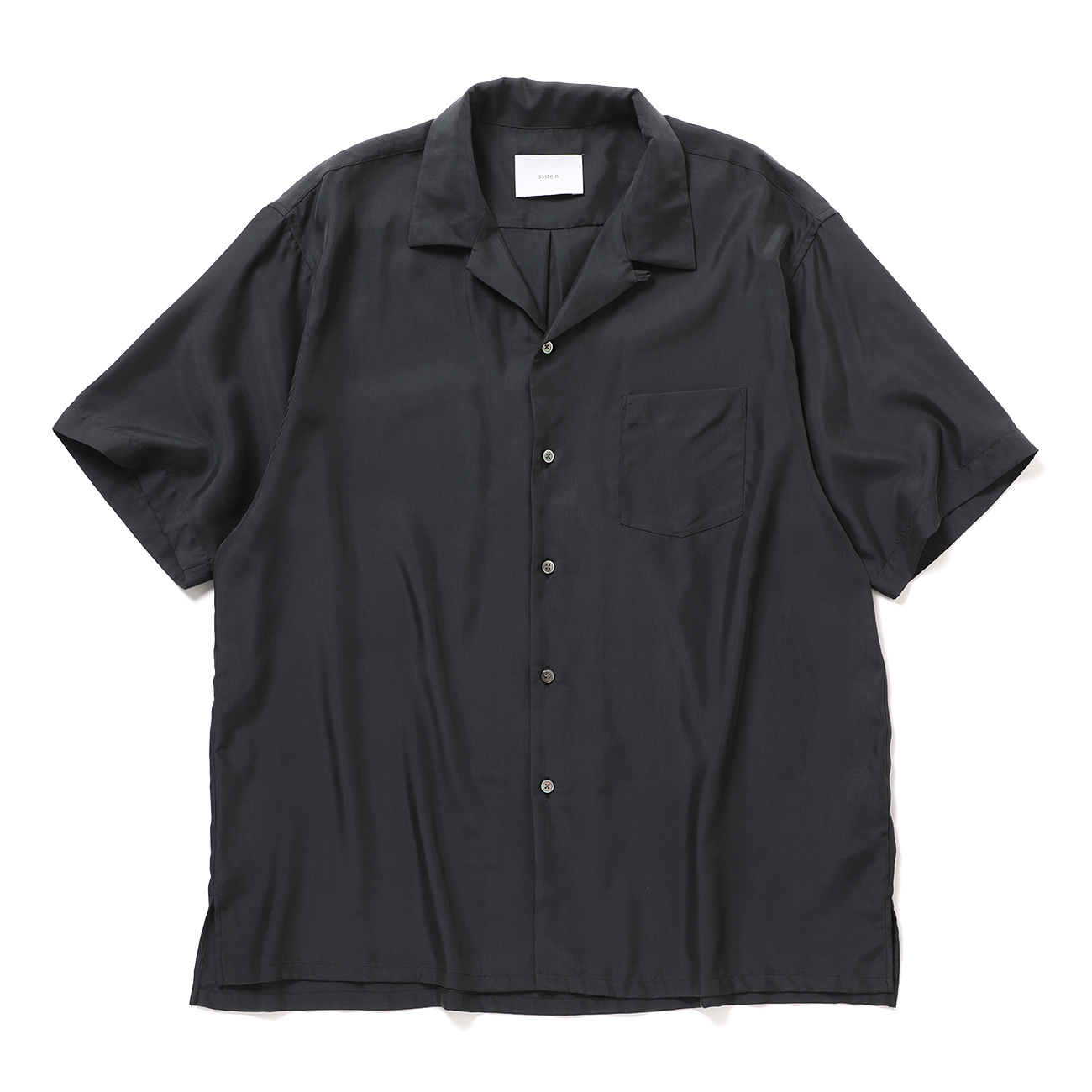 ssstein / シュタイン | CUPRO TWILL OVERSIZED OPEN COLLAR SS SHIRT
