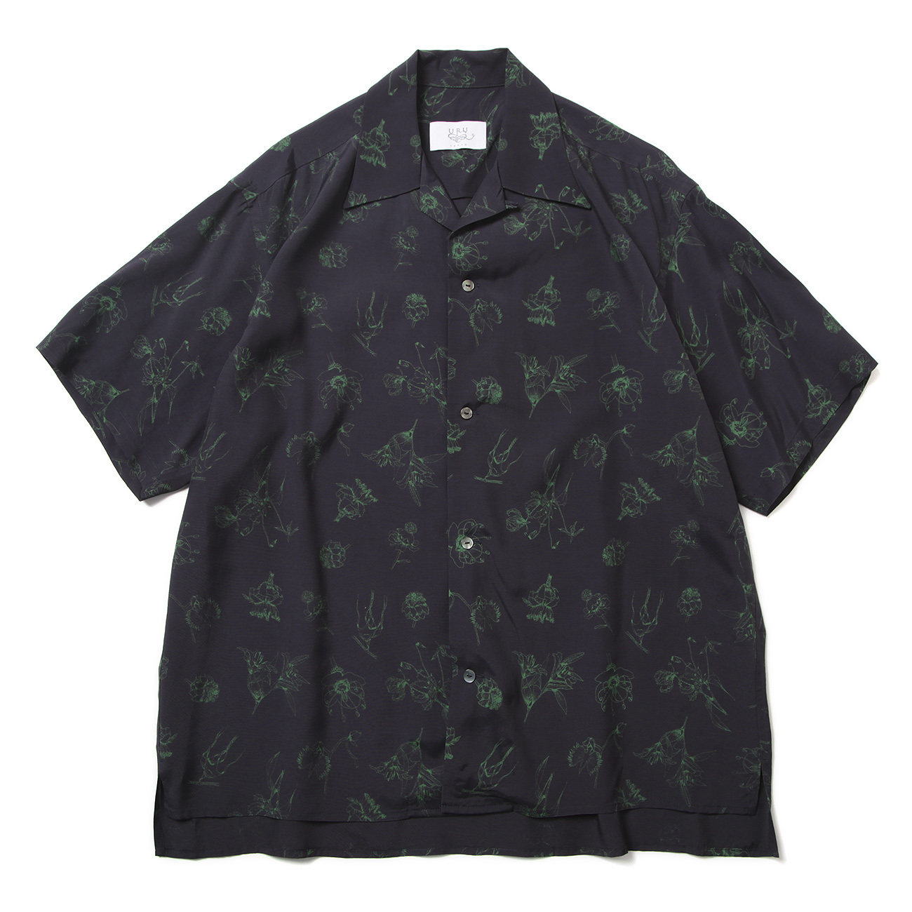 URU / ウル | RAYON PRINT - SHORT SLEEVE SHIRTS - D.Navy | 通販