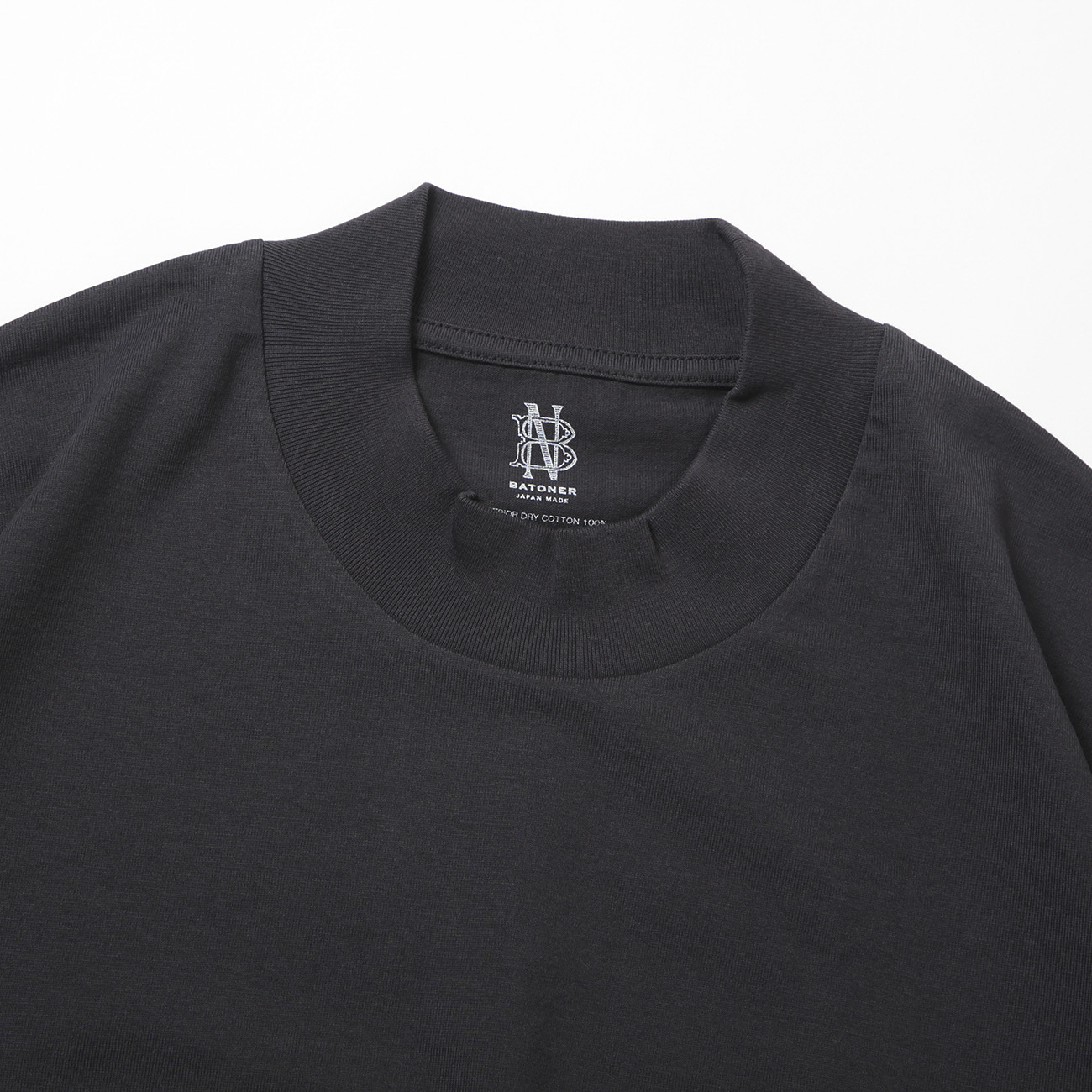 BATONER モックネック サマーニット ネイビー BATONER / バトナー | MOCK NECK-T (PACKAGE) (メンズ