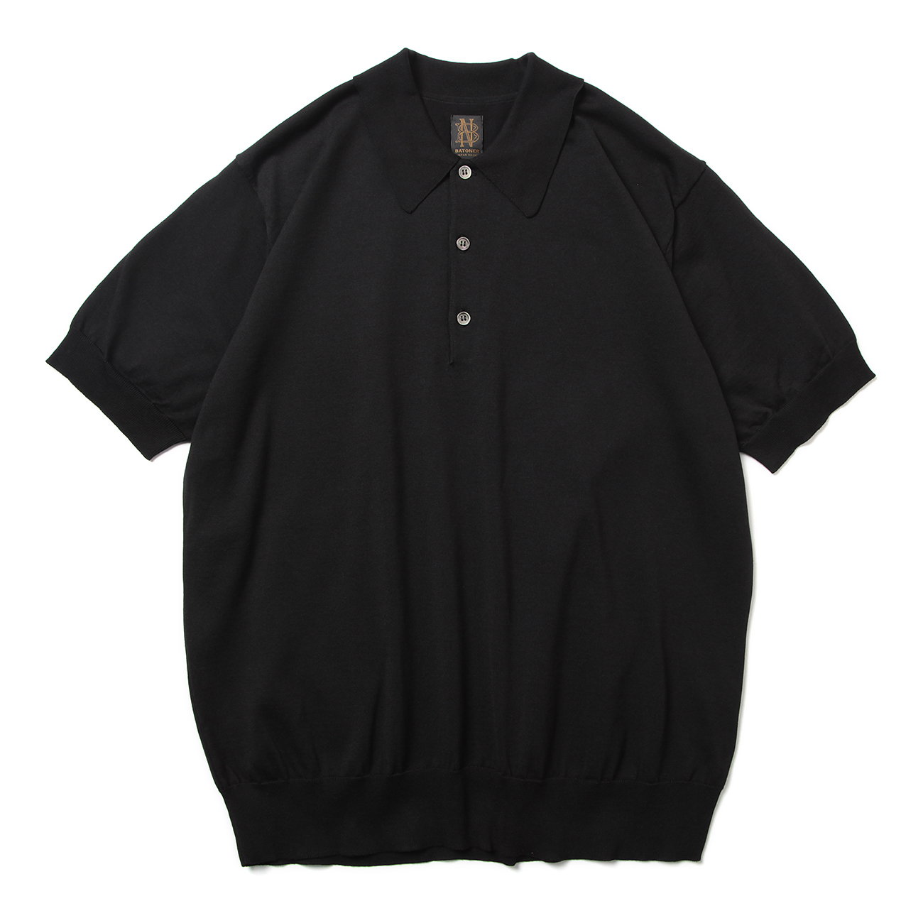 SEAISLAND COTTON POLO SHORT SLEEVE (メンズ) - Black