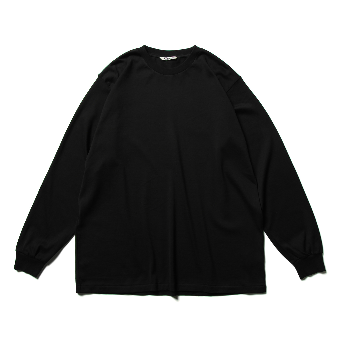 AURALEE / オーラリー | LUSTER PLAITING L/S TEE (メンズ) - Black