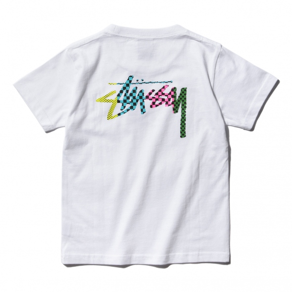 STUSSY / ステューシー | Kids Checker Stock Pocket Tee - White