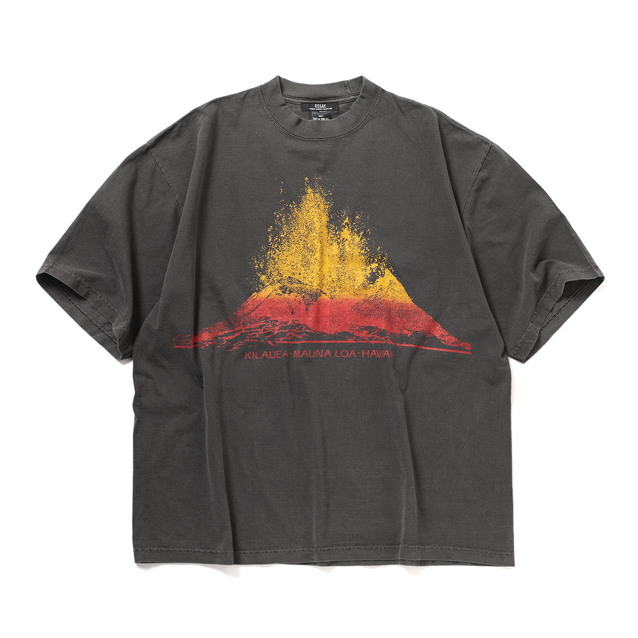 essay エッセイ　短丈 ESSAY / エッセイ | TS-4 PIGMENT DROP SHOULDER T-SHIRT - Volcano