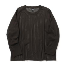 South2 West8 / サウスツーウエストエイト | L/S Crew Neck Shirt - Knit Mesh - Dk.Brown