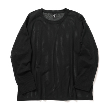 South2 West8 / サウスツーウエストエイト | L/S Crew Neck Shirt - Knit Mesh - Black