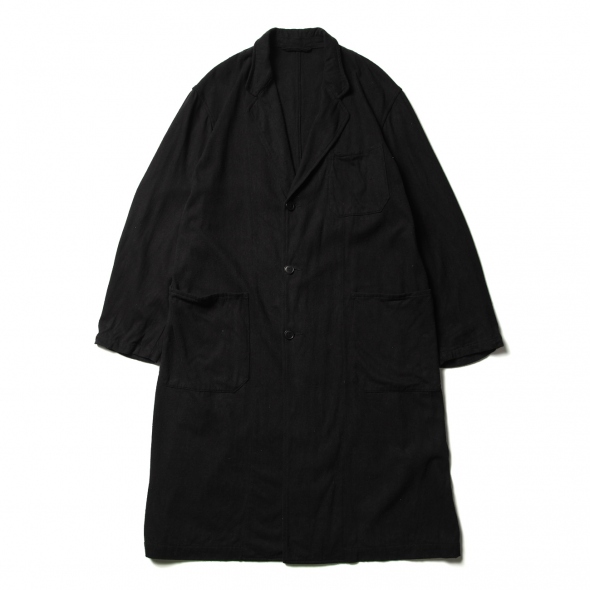 COMOLI / コモリ | シルクネップ ワークコート - Black | 通販