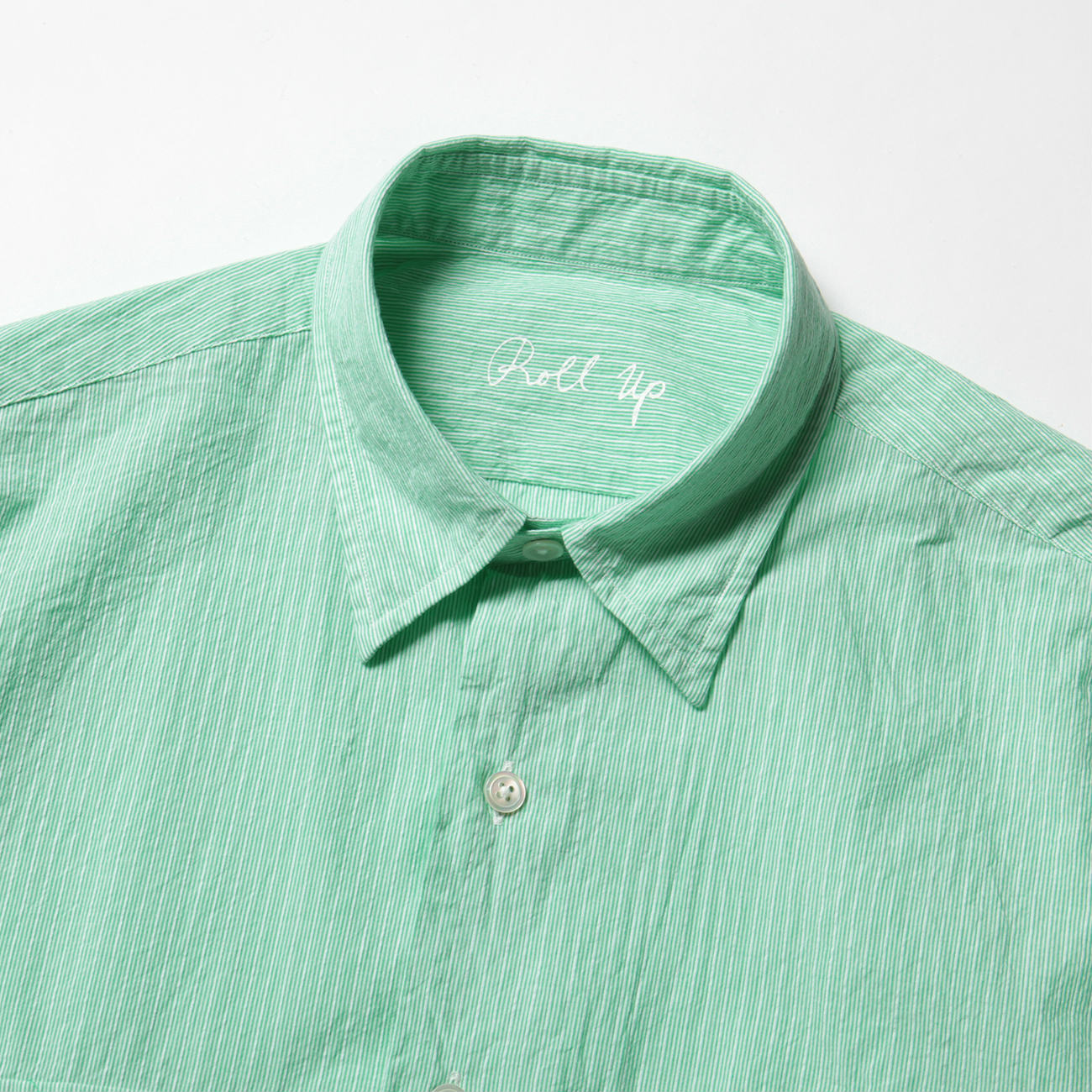 Porter Classic / ポータークラシック | ROLL UP STRIPE SHIRT - Green