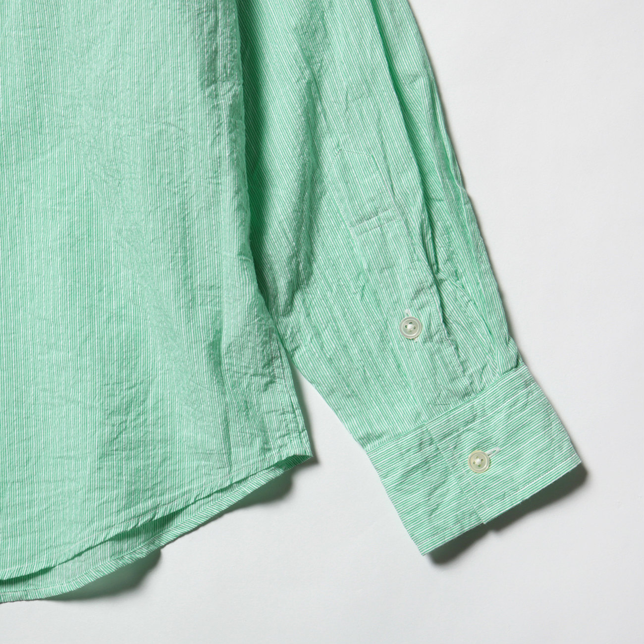 Porter Classic / ポータークラシック | ROLL UP STRIPE SHIRT - Green