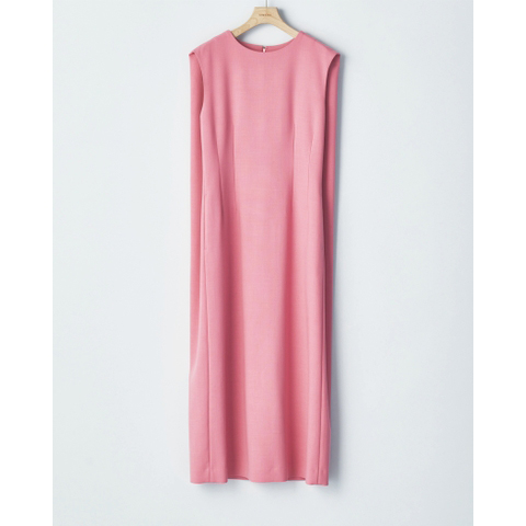 TENSE WOOL DOUBLE CLOTH DRESS (レディース) - Pink
