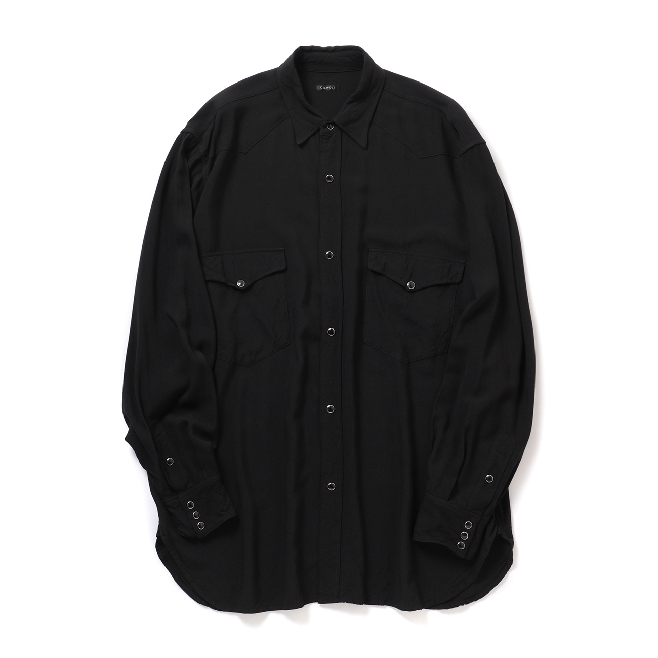 COMOLI / コモリ | レーヨン ウエスタンシャツ - Black | 通販 COMOLI / コモリ | レーヨン ウエスタンシャツ - Black | 通販