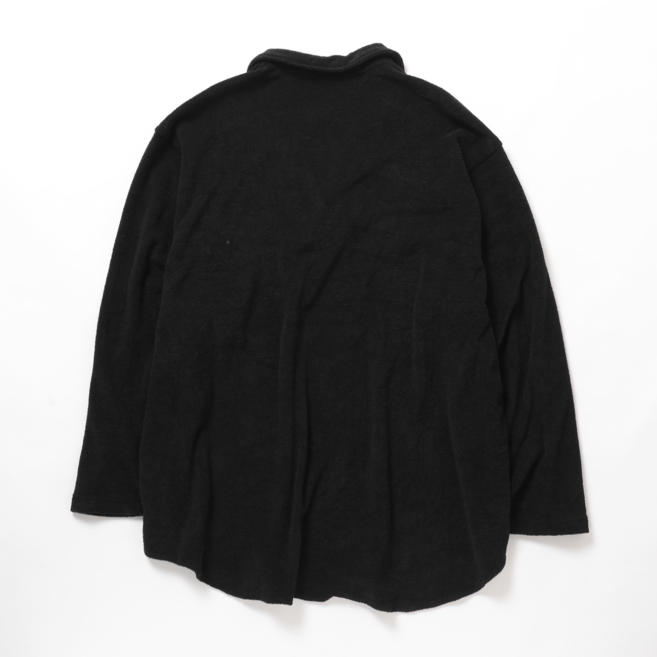 COMOLI / コモリ | パイル スキッパーシャツ - Black | 通販