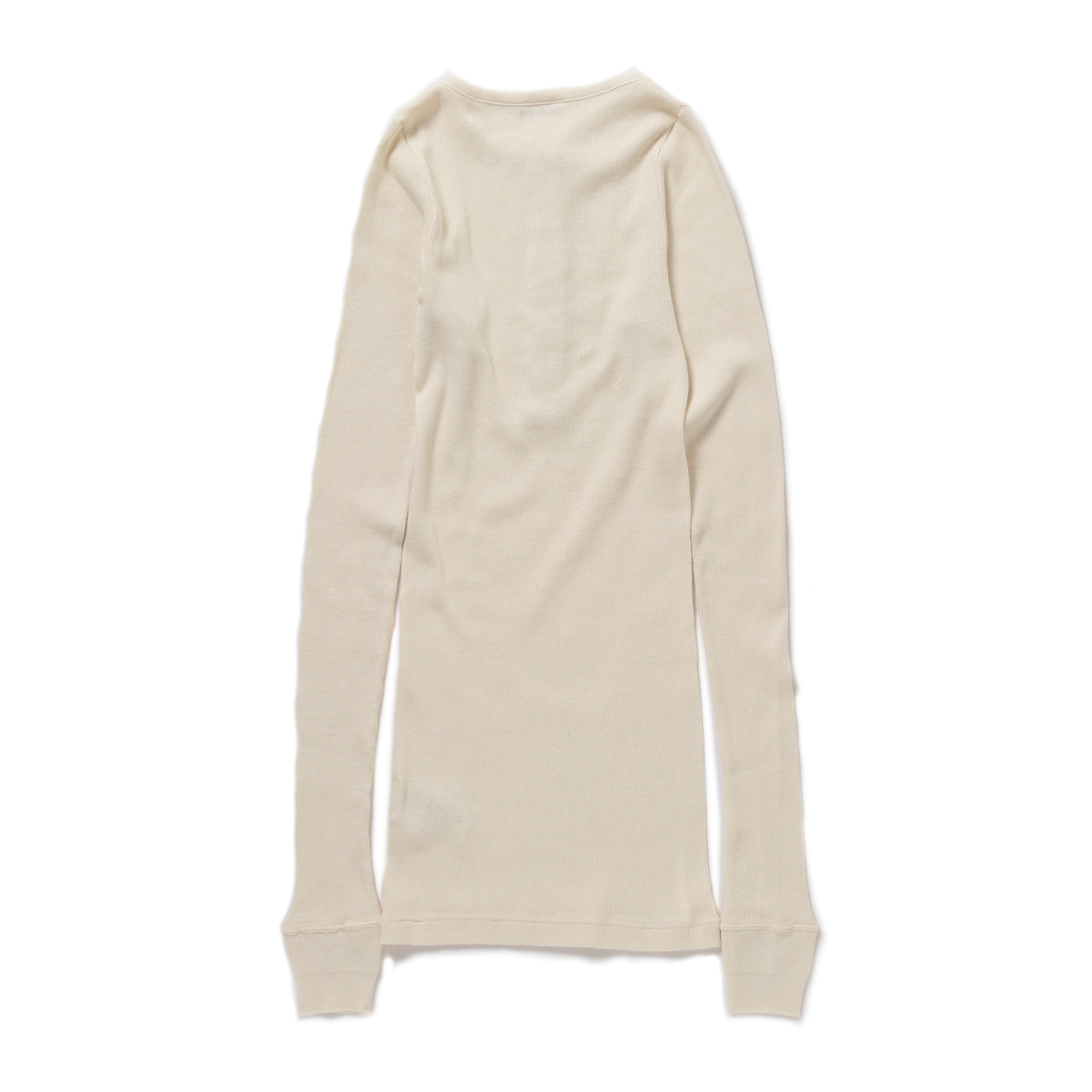 トップス AURALEE ORGANIC SOFT RIB HENLY NECK P/O Auralee 'Organic Soft Rib Henley Neck P/O' (Ivory) – C'H'C'M'