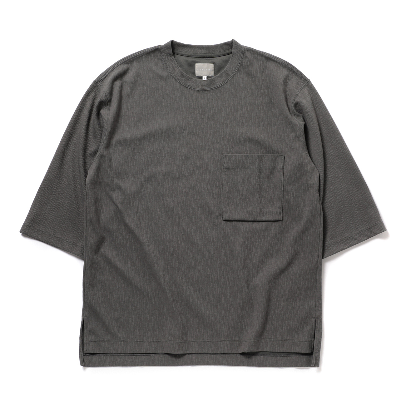CURLY / カーリー | CRAPE DOUBLE-KNIT TEE Q/S - Charcoal