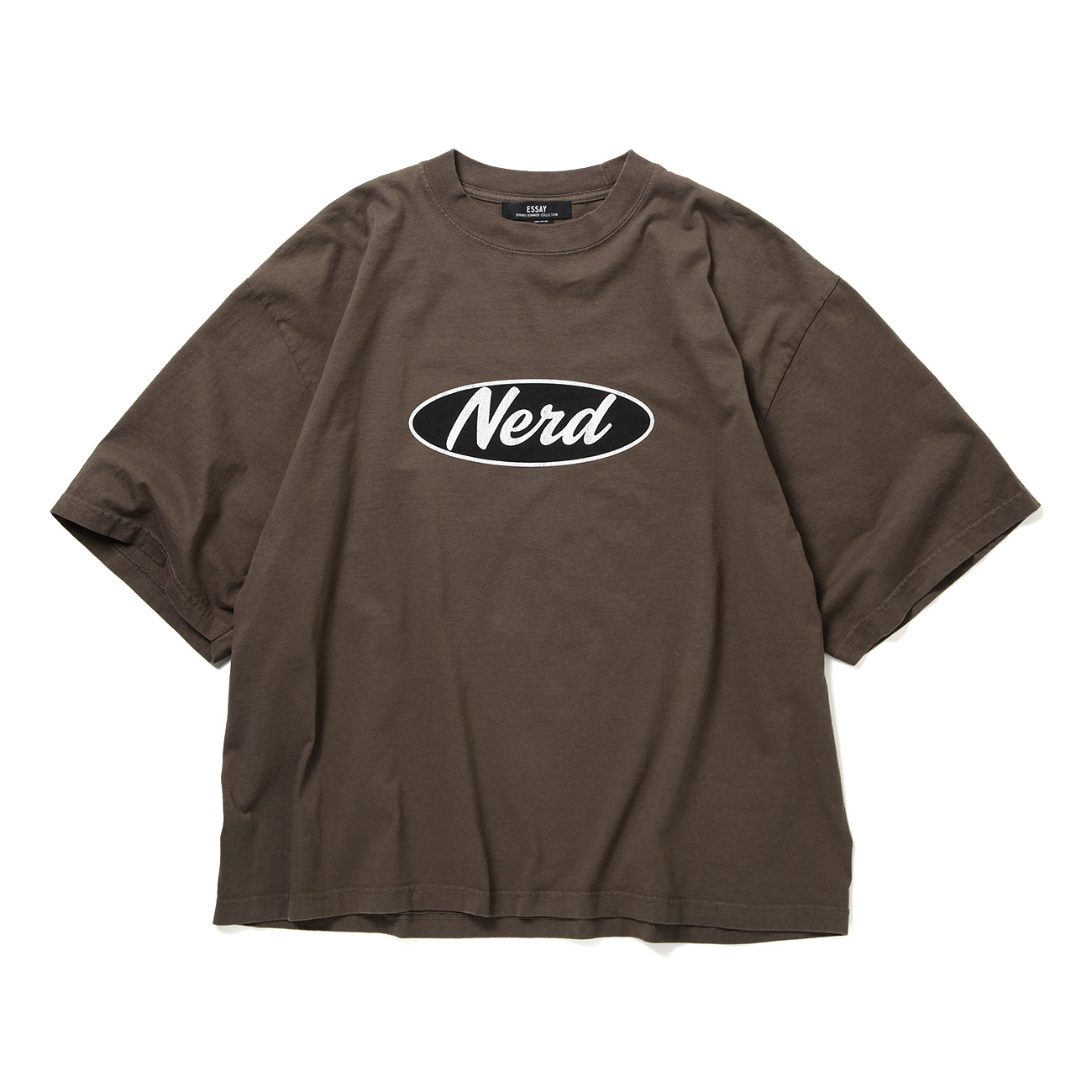 ESSAY / エッセイ | TS-5 PIGMENT DROPSHOULDER T-SHIRT - Brown 