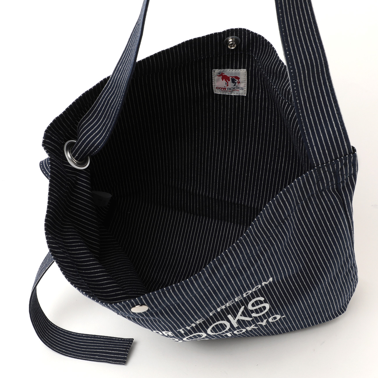 COW BOOKS / カウブックス | Shoulder Tote (Logo) - Navy | 通販 COW BOOKS / カウブックス | Shoulder Tote (Logo) - Navy | 通販