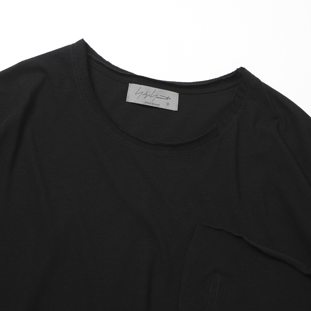 Yohji Yamamoto POUR HOMME / ULTIMA COTTON T-SHIRT WITH LARGE CHEST