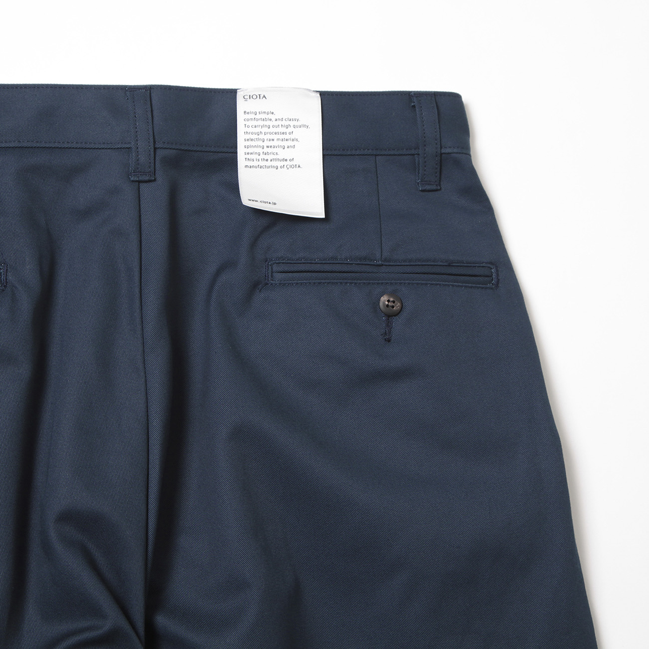 CIOTA / シオタ | 20/-×10/- チノパンツ - Light Navy | 通販 - 正規