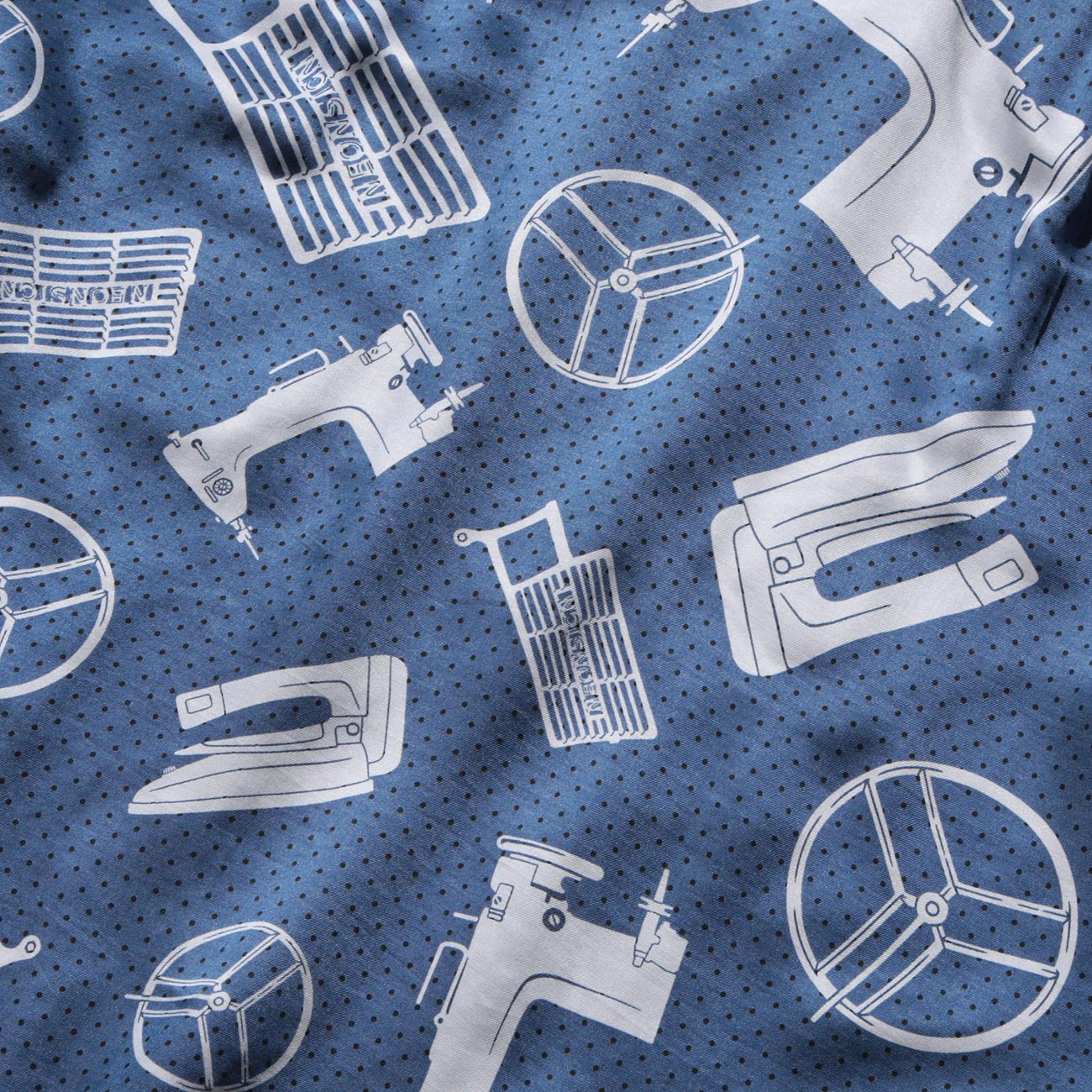 UNUSED - ネオンサイン ジップシャツ  専用 ネオン サイン プリント シャツ | GUGU
