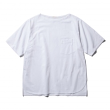 COMOLI / コモリ | ボートネック 半袖シャツ - White