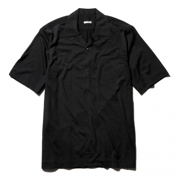 〈19SS〉COMOLI コモリ　ウール天竺 半袖 ヘンリーネックTシャツ COMOLI - COMOLI 19SS ウール天竺半袖クルー ヘンリーネック