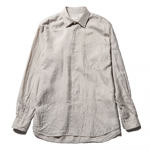 comoli コモリ　シルクシャツ　size2 ストライプ COMOLI コモリシャツ SAX STRIPE | Less Higashikawa