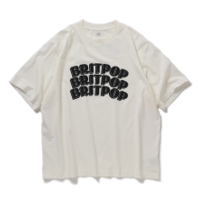 blurhmsROOTSTOCK / ブラームスルーツストック | BRITPOP Print Tee WIDE - White×Black-PT