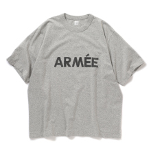 blurhmsROOTSTOCK / ブラームスルーツストック | ARMEE 88/12 Print Tee WIDE - Heather Grey×Black-Reflector