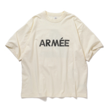 blurhmsROOTSTOCK / ブラームスルーツストック | ARMEE 88/12 Print Tee WIDE - Ivory×Black-Reflector
