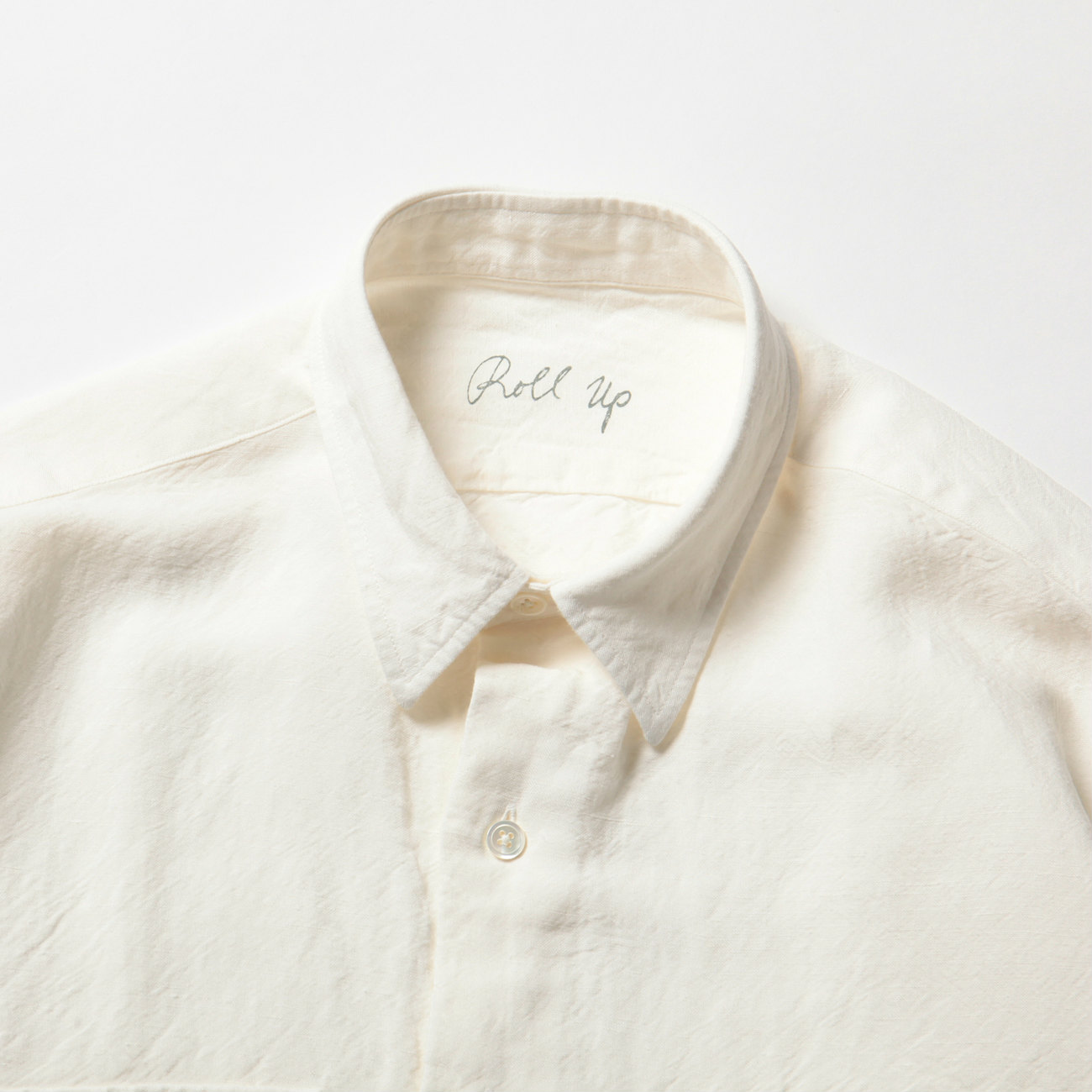 Porter Classic ROLL UP SHIRT WHITE　白 Porter Classic ROLL UP VINTAGE COTTON SHIRT - WHITE