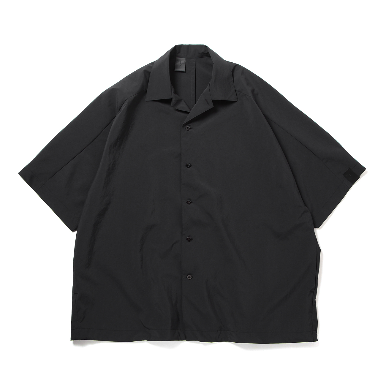 2241-SH51-010-peg HALF SLEEVE BIG SHIRT - Black