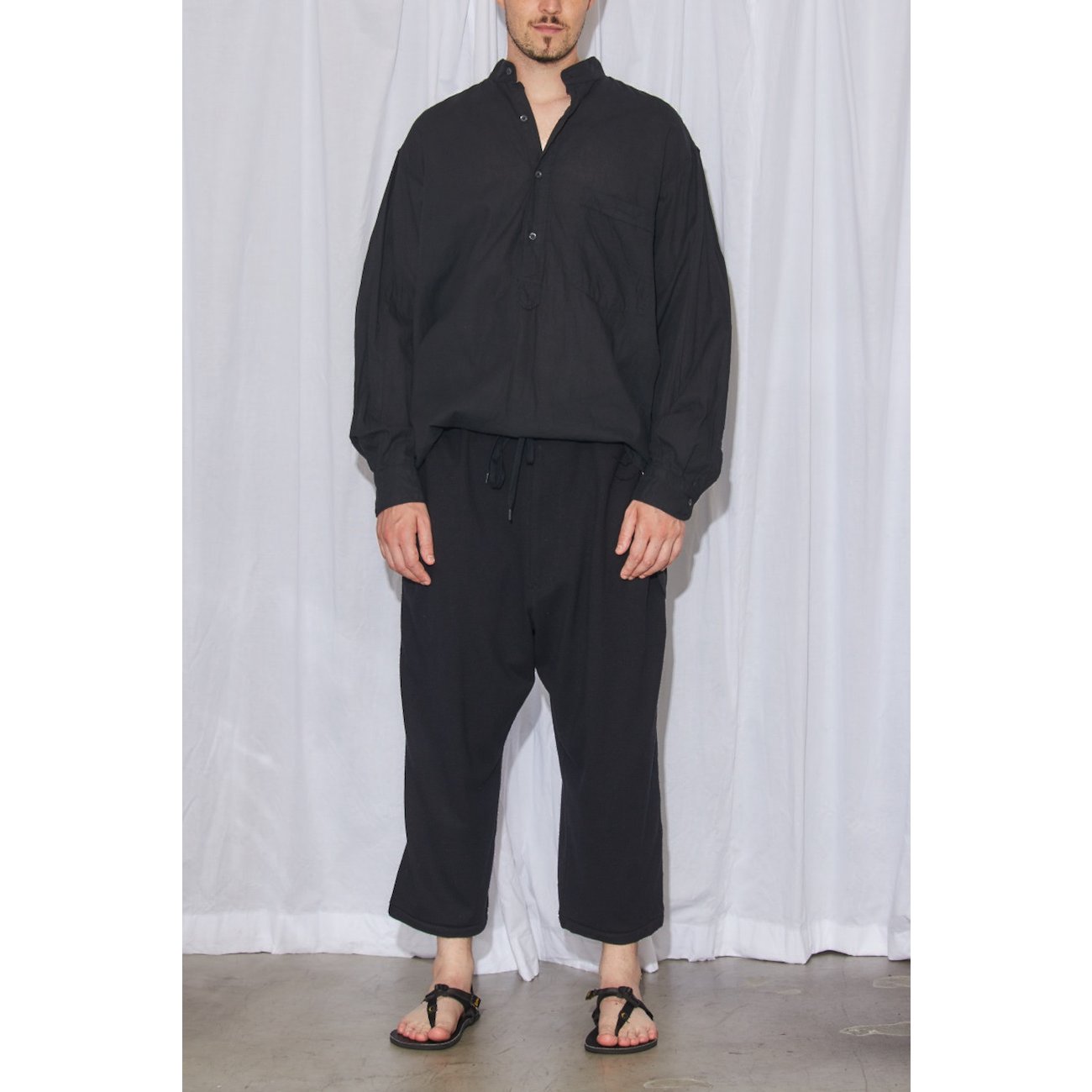 COMOLI ベタシャンプルオーバーシャツ 20ss 1 Black - シャツ