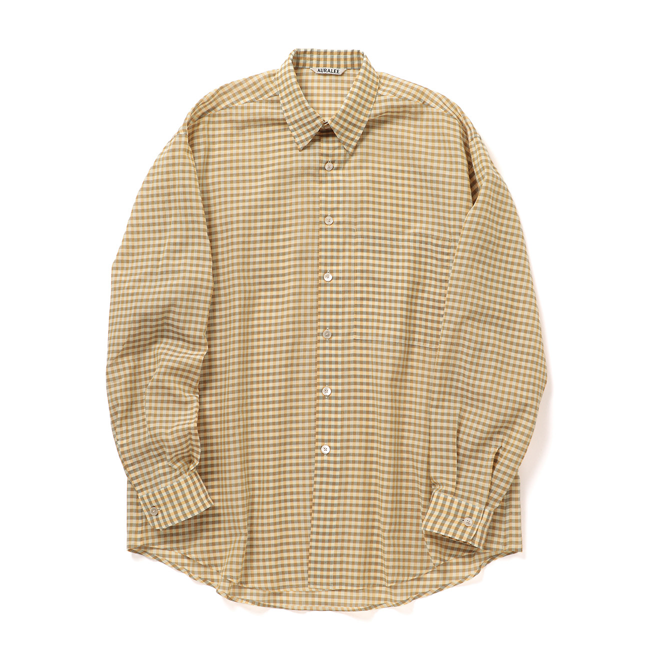 AURALEE / オーラリー | AIRY LIGHT COTTON CHECK BIG SHIRT (メンズ