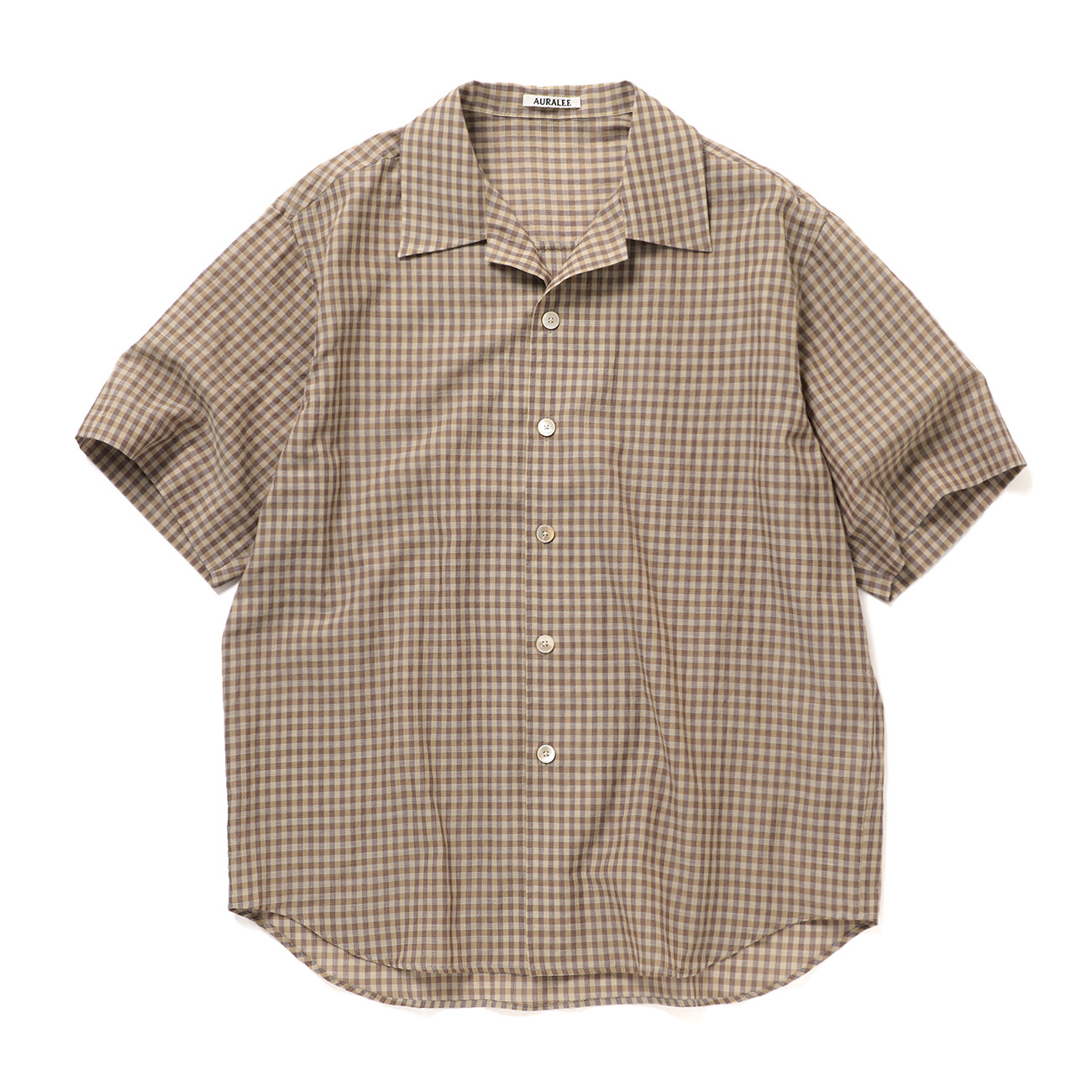 AURALEE / オーラリー | AIRY LIGHT COTTON CHECK HALF SLEEVED SHIRT