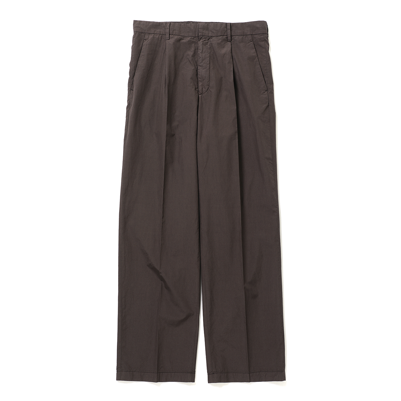GARMENT-DYED FINX SHUTTLE WEATHER ONE-TUCK SLACKS