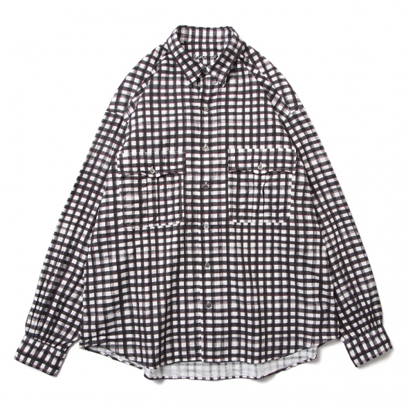 【美品】ポータークラシックROLL UP GINGHAM CHECK SHIRT ROLL UP GINGHAM CHECK SHIRT（ロール アップ ギンガム チェック