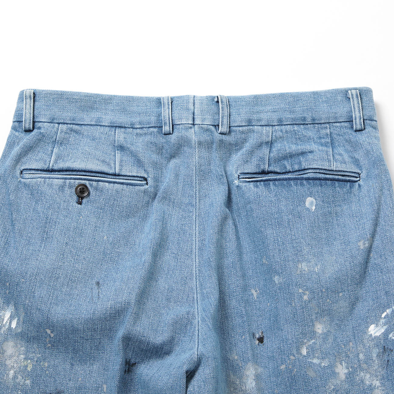 INTERIM / インテリム | MILK PAINT USED DENIM 2-TUCK STRAIGHT 