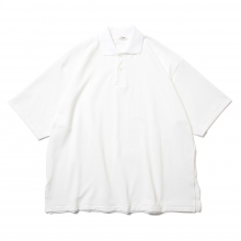 INTERIM / インテリム | HYPER BIG SEA ISLAND PIQUE POLO SHIRT - White