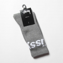 STUSSY / ステューシー | Jacquard Logo Socks - Grey Heather
