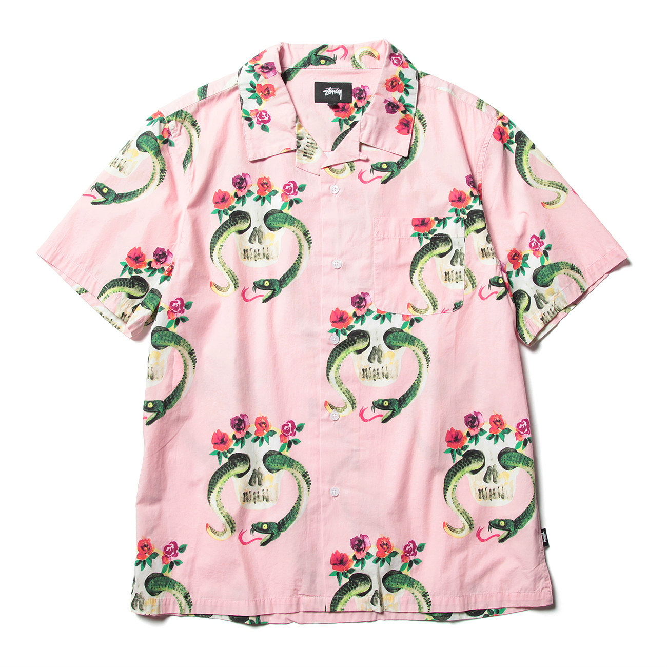 Stussy ステューシー Skull Pattern Shirt Pink 通販 正規取扱店 Collect Store コレクトストア
