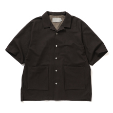 CURLY / カーリー | BIRD'S EYE JERSEY OPEN-COLLAR SHIRT - D.Brown