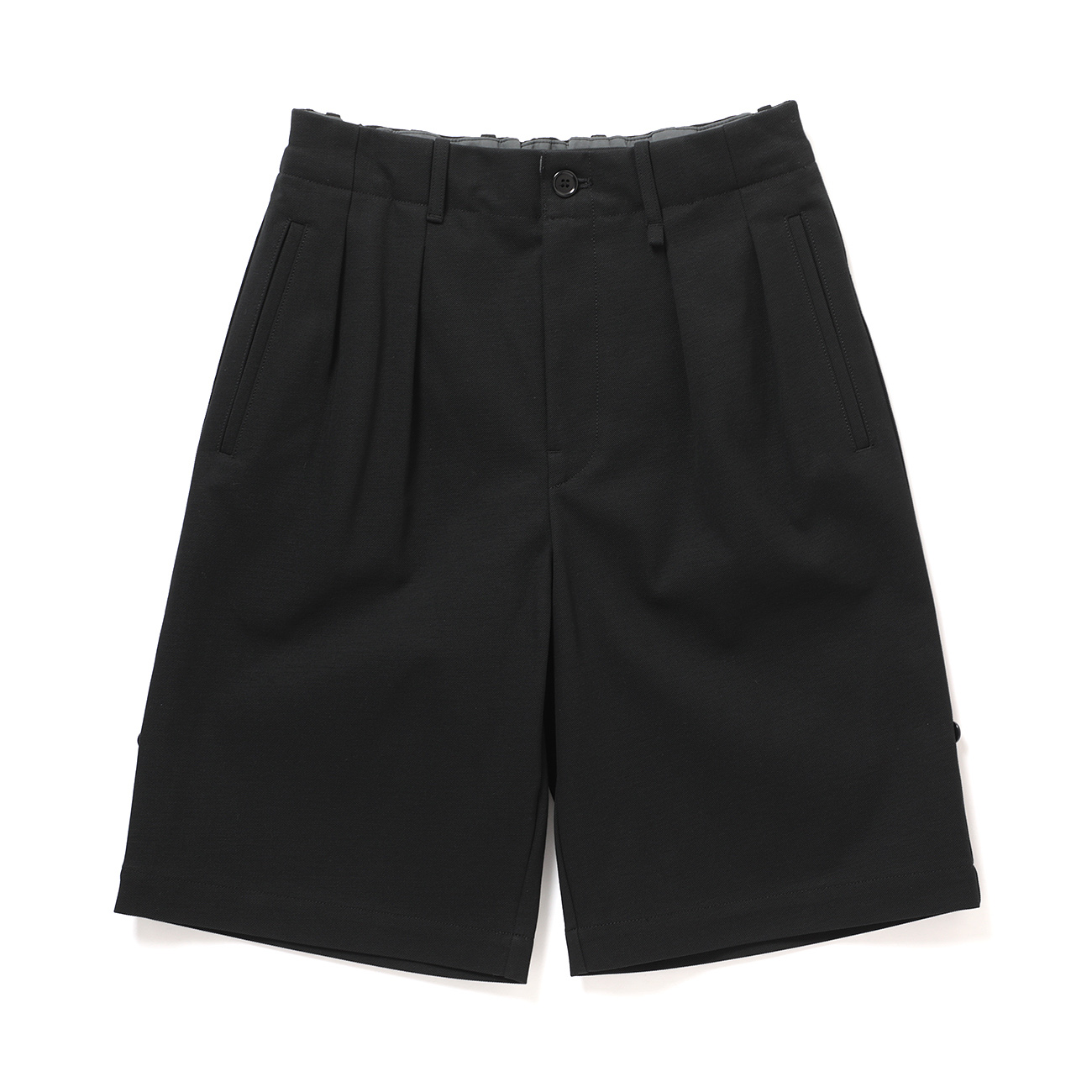 CURLY / カーリー | KNIT CHINO-CLOTH SHORTS - Black | 通販 - 正規