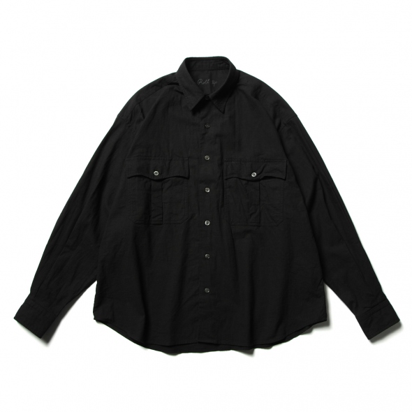 トップス Porter Classic ROLL UP SHIRT Black M Porter Classic / ポータークラシック | ROLL UP VINTAGE COTTON SHIRT
