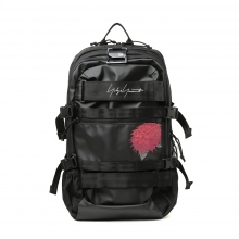 Yohji Yamamoto POUR HOMME / ヨウジ ヤマモト | HZ-I58-661-1 New Era RED LOGO BAGPACK - Black