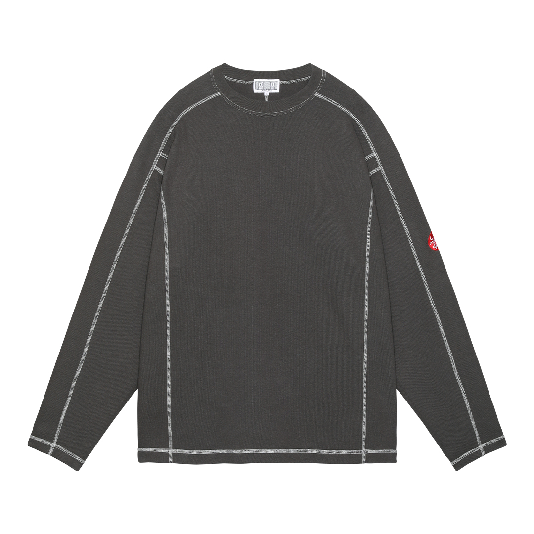 C.E / シーイー | CREW NECK DBL KNIT LONG SLEEVE - Charcoal | 通販 ...