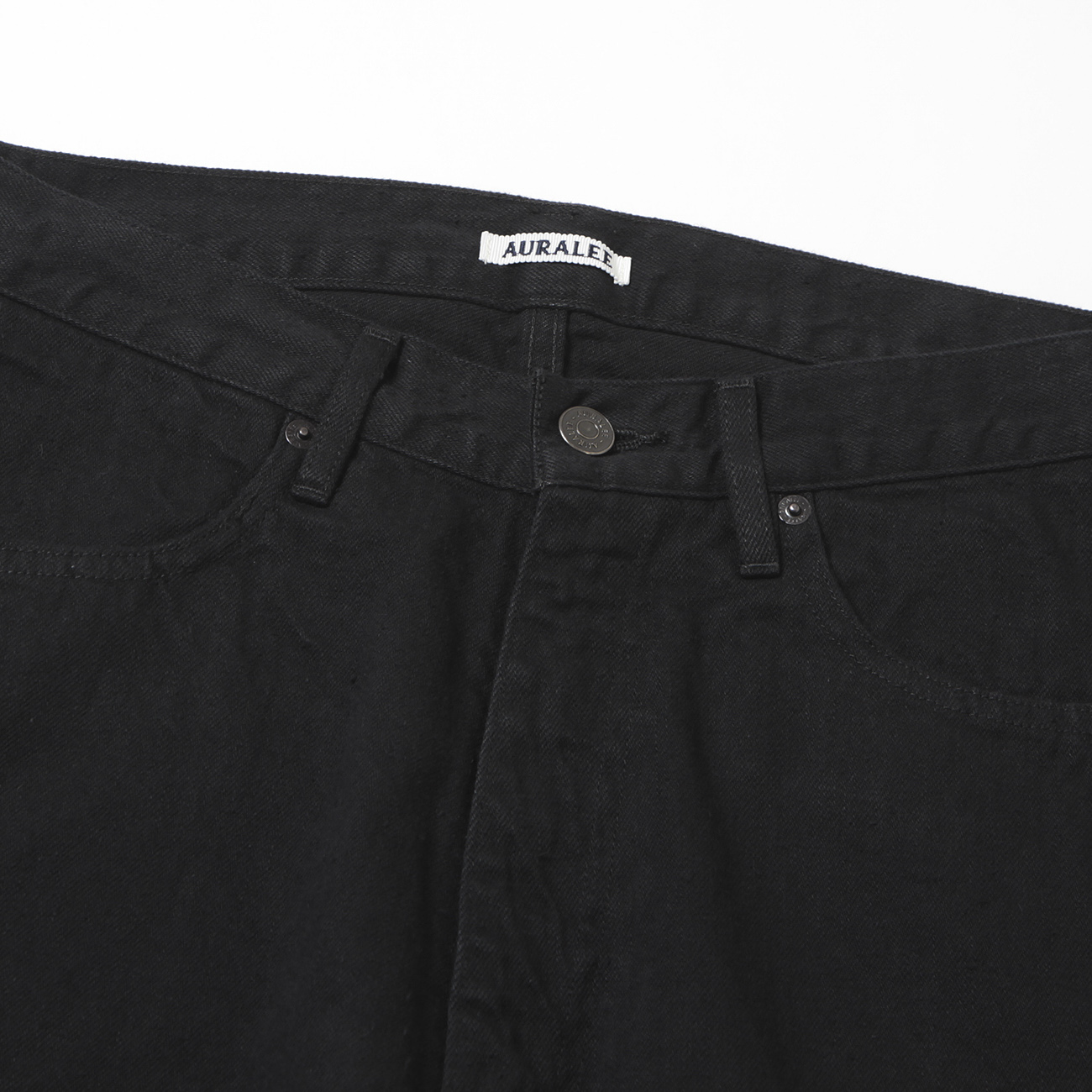 AURALEE / オーラリー | SELVEDGE LIGHT DENIM PANTS (メンズ) - Black