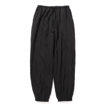 COMOLI / コモリ | シルク製品染 ドローストリングパンツ - Black