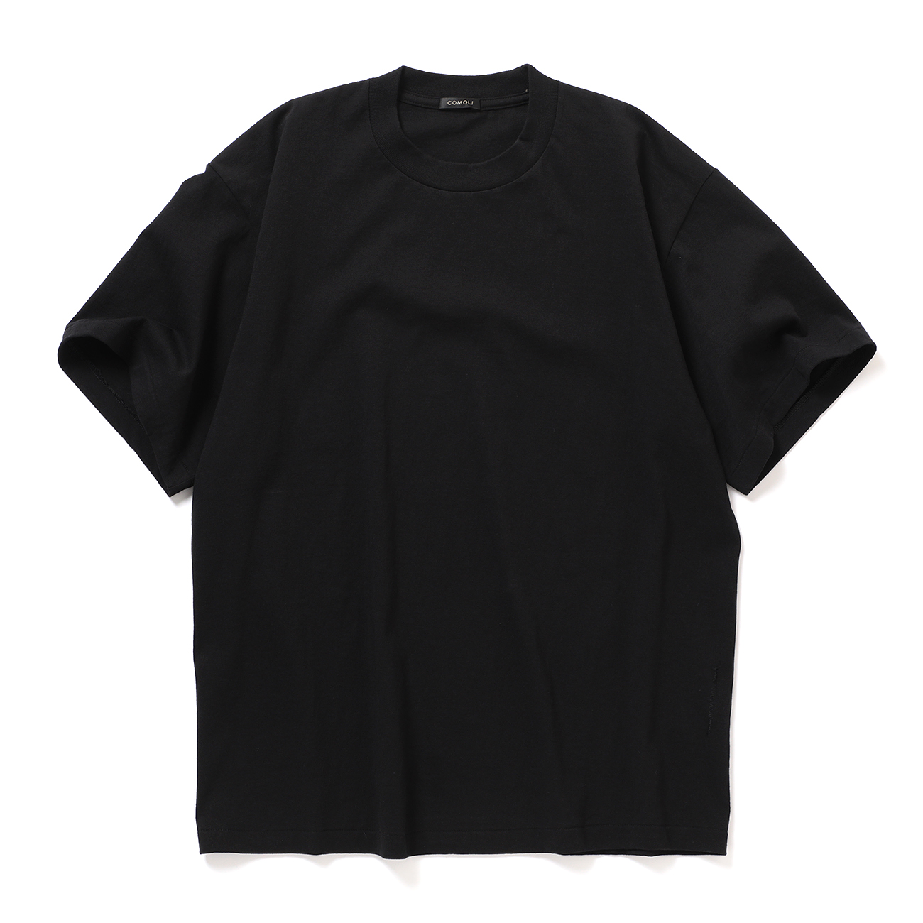 COMOLI / コモリ | コットンジャージ 半袖Tシャツ - Black | 通販