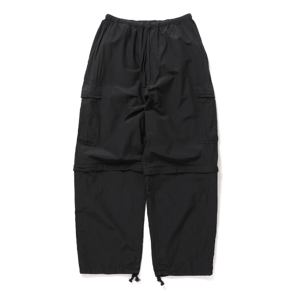 COMOLI / コモリ | リップストップ コンバーティブル6Pパンツ - Black