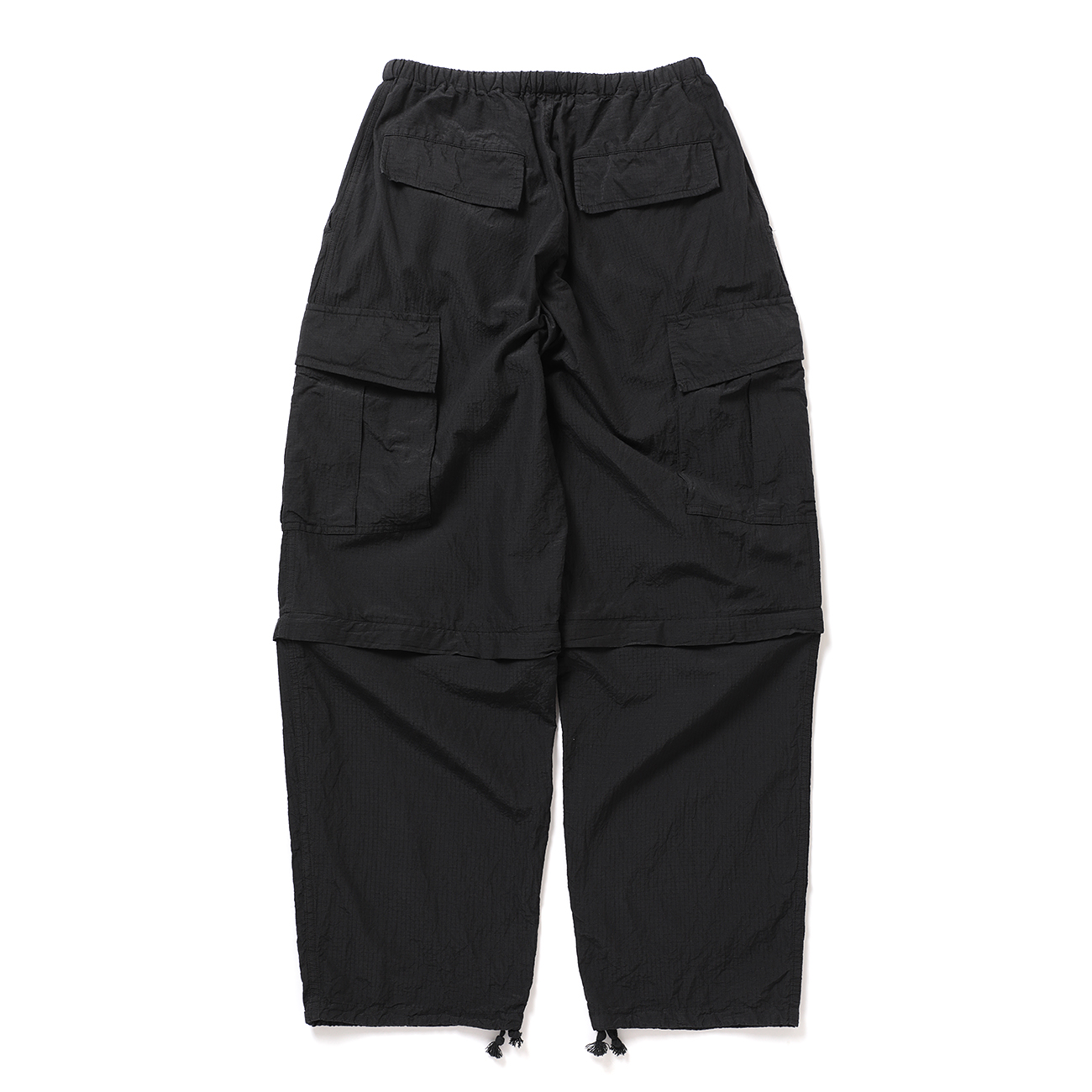 COMOLI / コモリ | リップストップ コンバーティブル6Pパンツ - Black