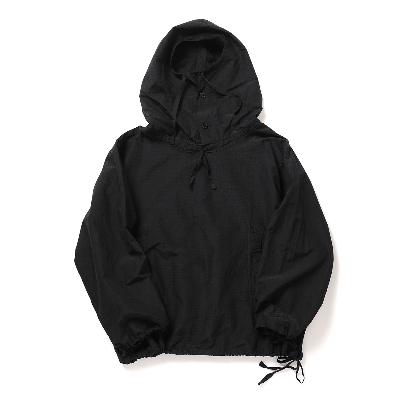 COMOLI / コモリ | リップストップ スモックパーカ - Black | 通販
